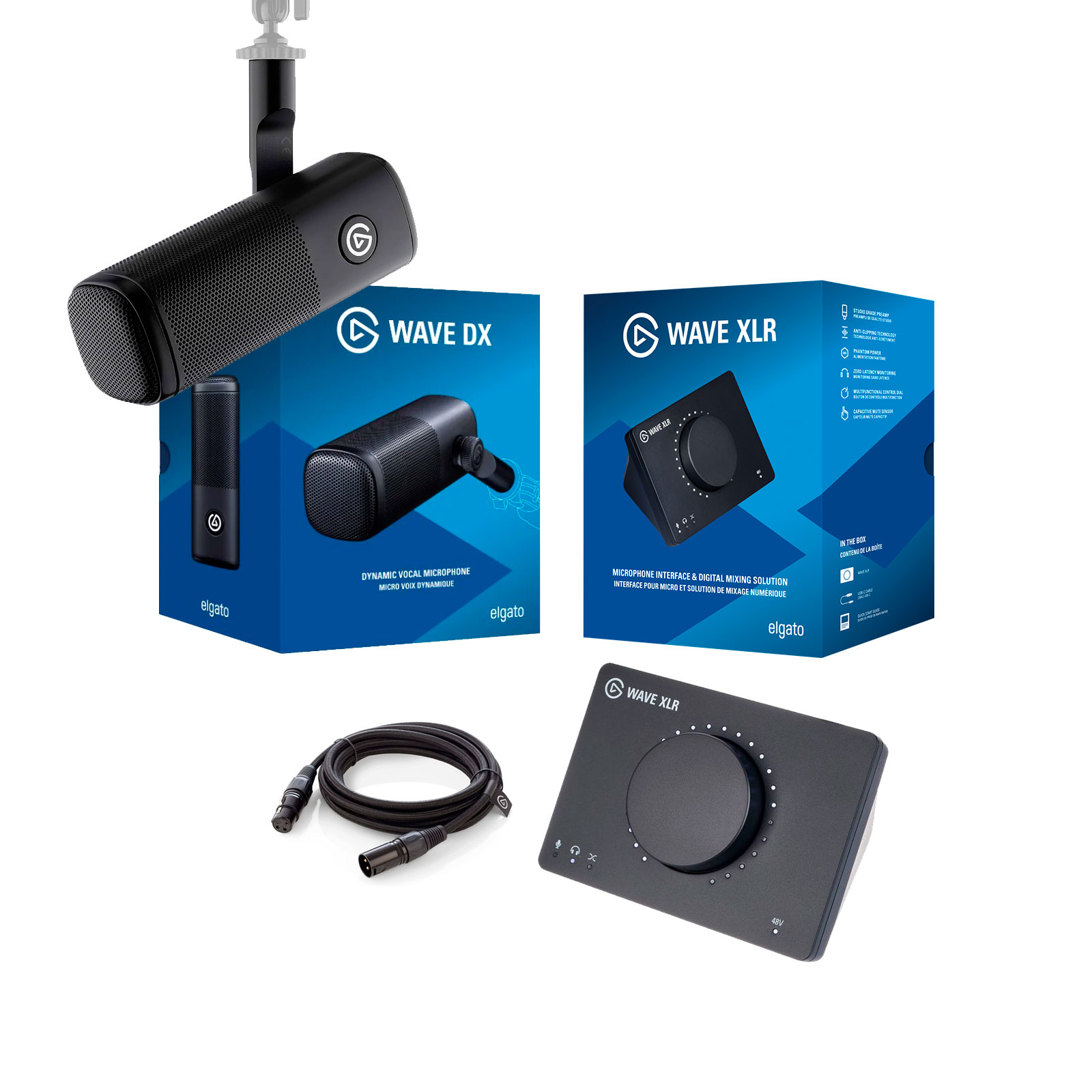 ELGATO KIT 3 IN 1 Wave XLR + Wave DX + Cable XLR - Clones y Periféricos