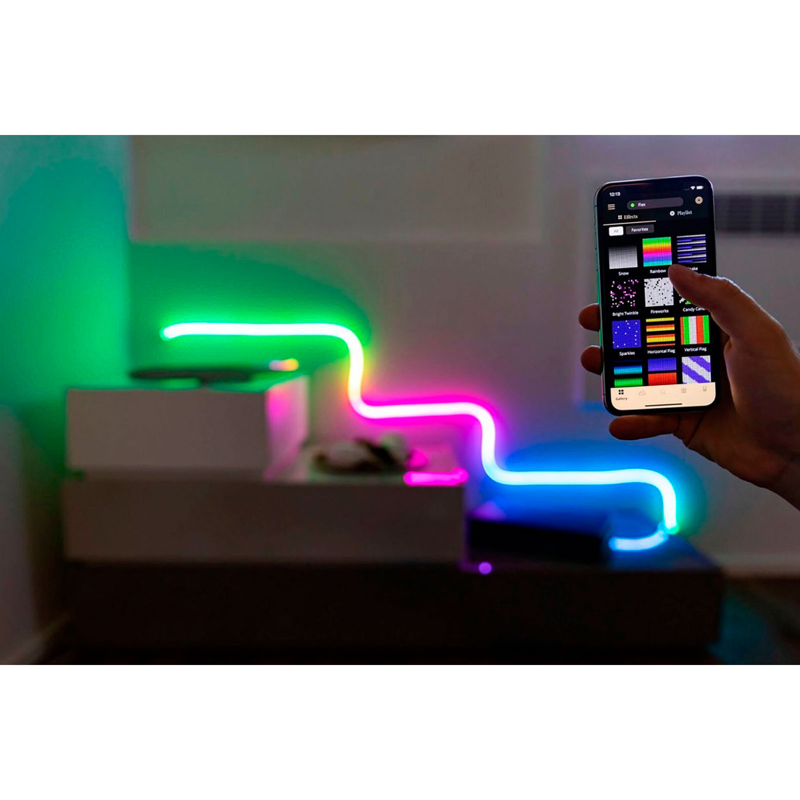 Lumistrips Twinkly Flex RGB LED Tube 200 LEDs 2m app-controlled