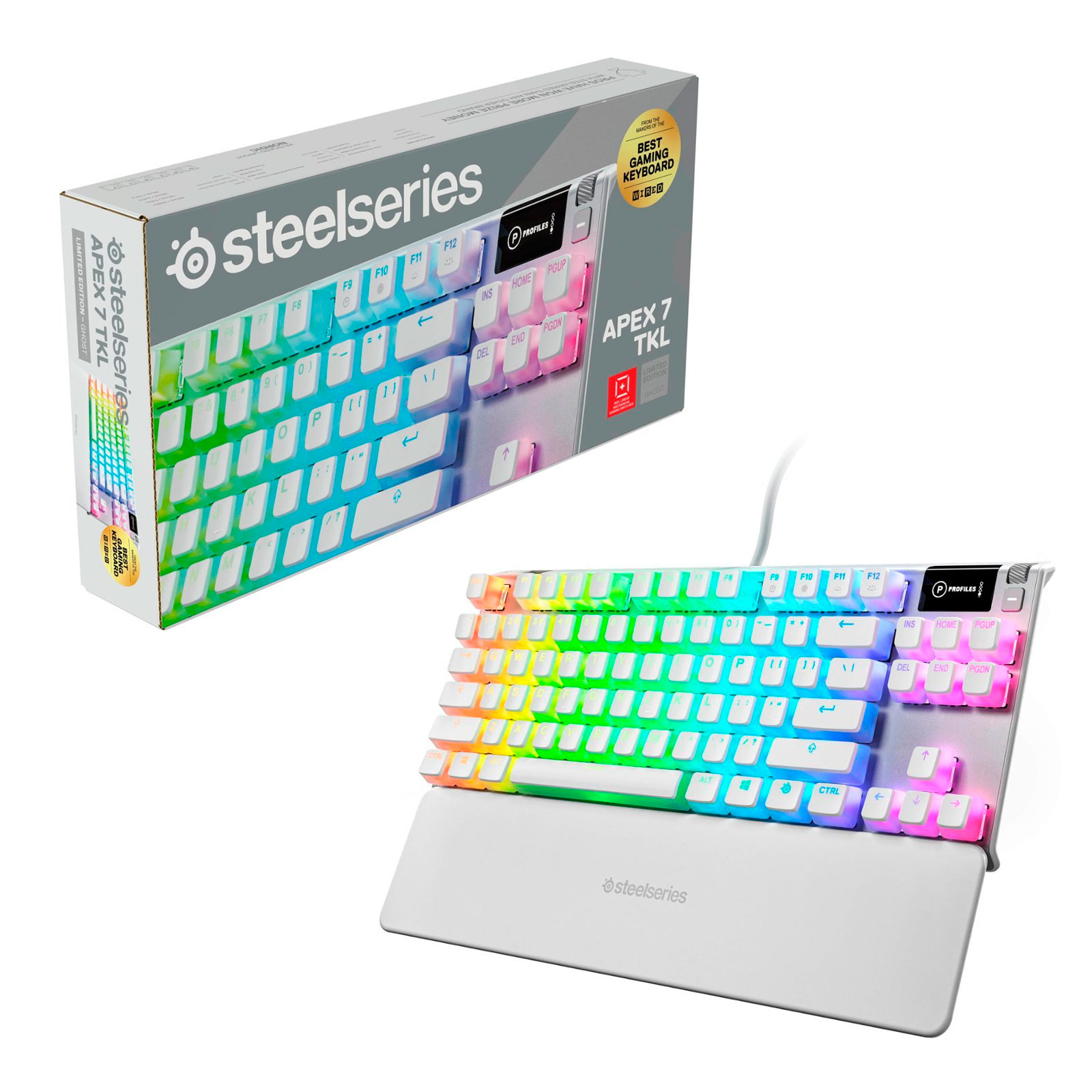 SteelSeries Apex 7 TKL 84-Key RGB Mechanical Gaming Keyboard (Red Switch) 