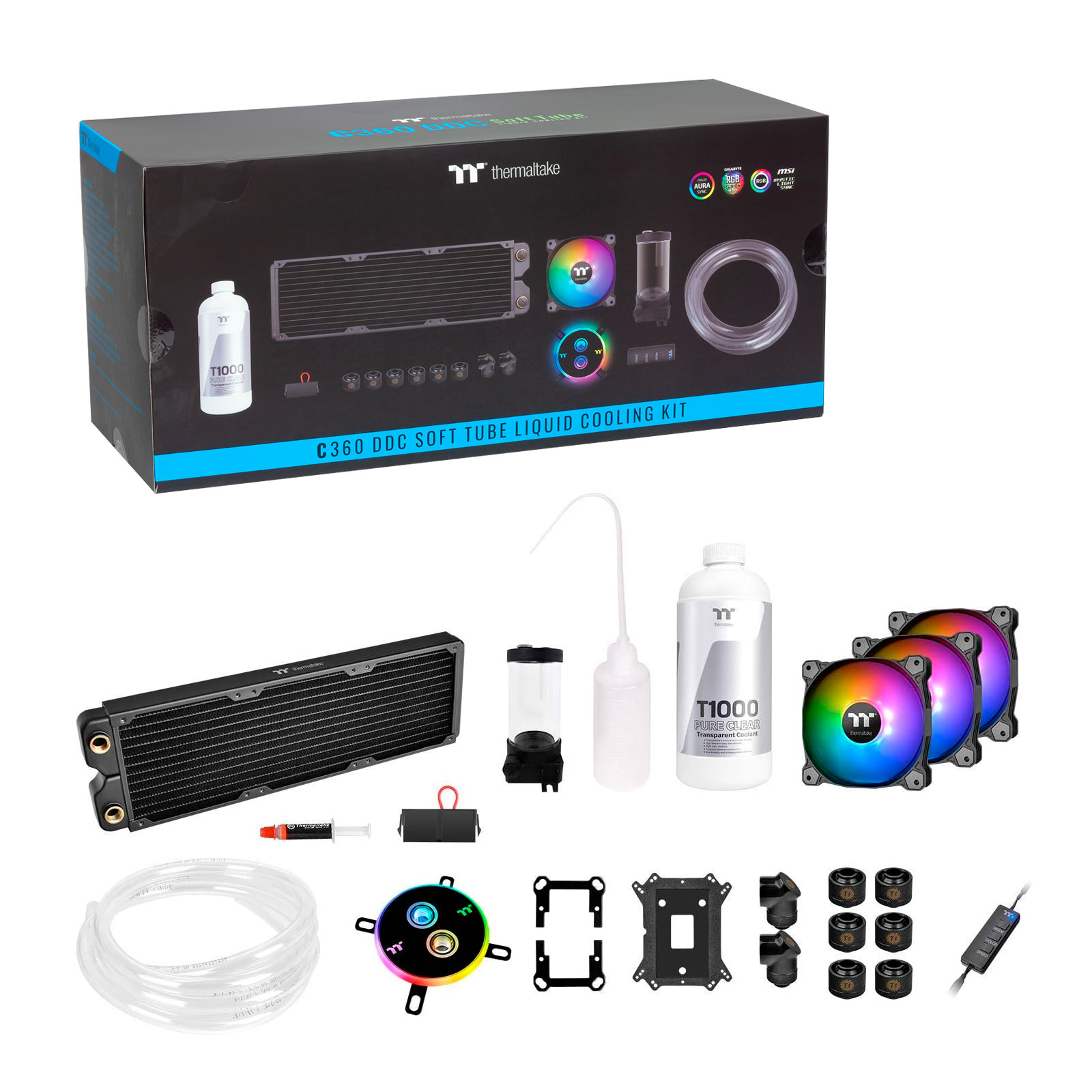 Thermaltake Pacific C360 DDC Soft Tube Water Cooling Kit - Clones