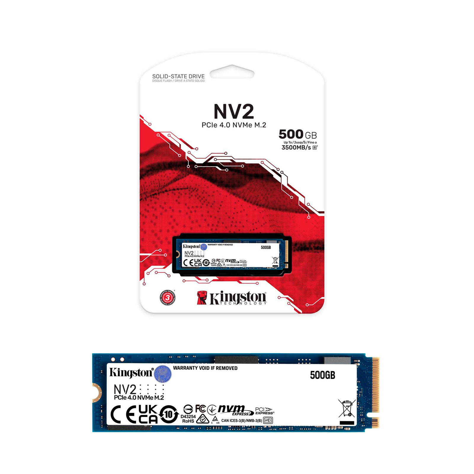 SSD M.2 KINGSTON 500GB NV2 3500MBS