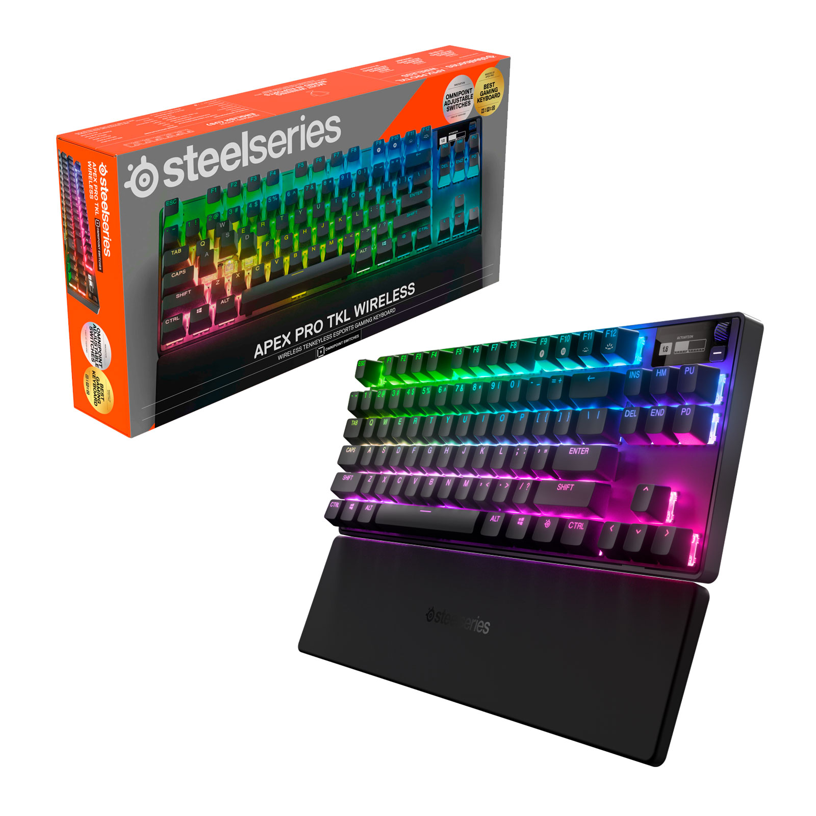 SteelSeries Apex Pro TKL Wired RGB Mechanical Gaming Keyboard, 2023 64856, apex  pro tkl 